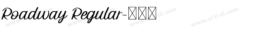 Roadway Regular字体转换
